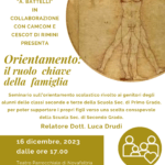 Circ. n. 65 – Seminario sull’orientamento dedicato ai genitori 16 dicembre 2023 presso il Teatro Parrocchiale di Novafeltria